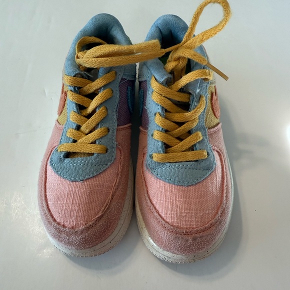 Kids 07’ Nike Air Force 1 Low LV8 Next Nature “Sun Club” Sneakers Size 10 - Picture 1 of 7